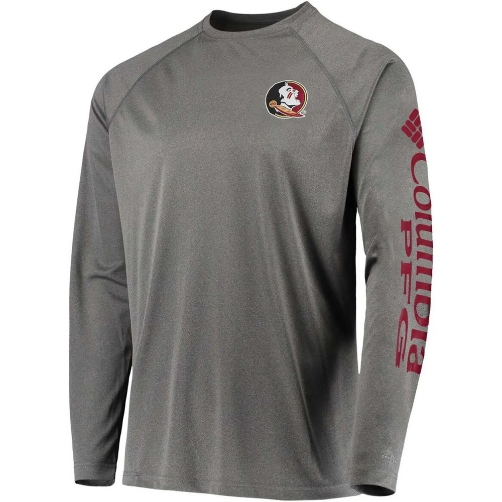 Florida State Seminoles Mens L Gray Columbia Terminal Tackle FSU Shirt FM0286